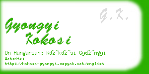 gyongyi kokosi business card